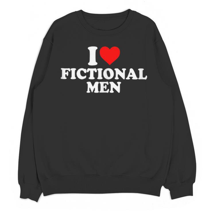 I Love Heart Fictional Men Simple Cute Books Reading Unisex Sweatshirt