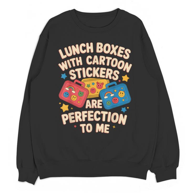 Lunch Boxes With Stickers Lunch Box Nostalgia Retro Unisex Sweatshirt