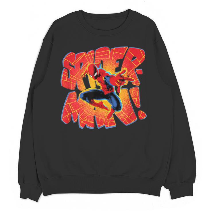 Marvel Spider-Man Peter Parker Comic Book Letter Logo Unisex Sweatshirt
