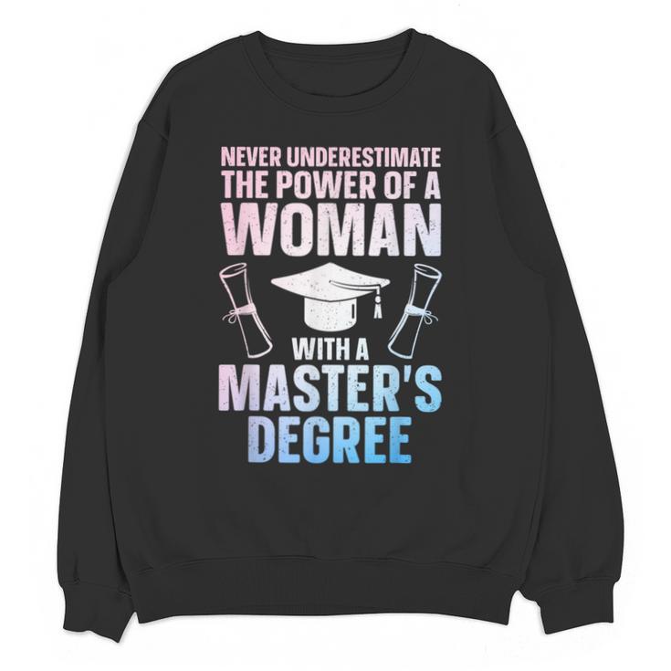 Masters Degree Graduation Art For Women Girls Masters Degree Unisex Sweatshirt