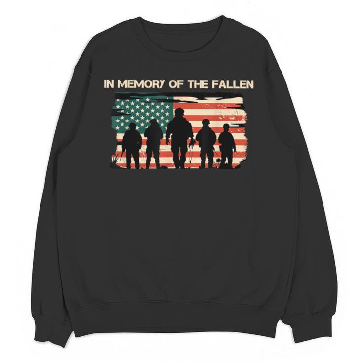 In Memory Of The Fallen American Flag USA Veterans Day Unisex Sweatshirt