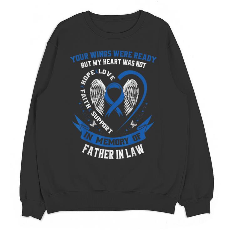 In Memory Of Father In Law Colon Cancer Awareness Memorial Unisex Sweatshirt