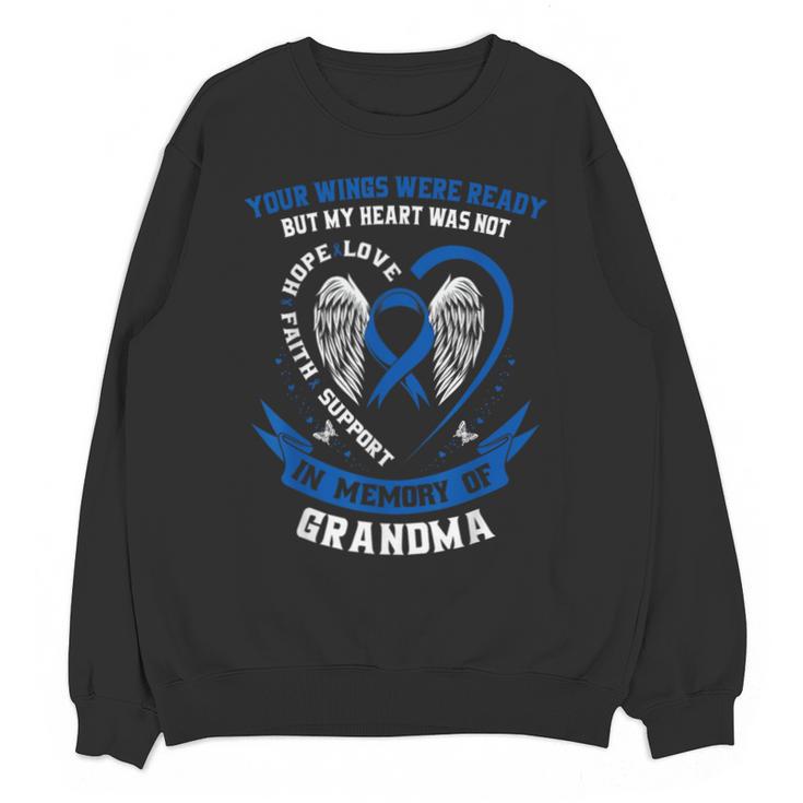 In Memory Of Grandma Colon Cancer Awareness Uplifting Unisex Sweatshirt