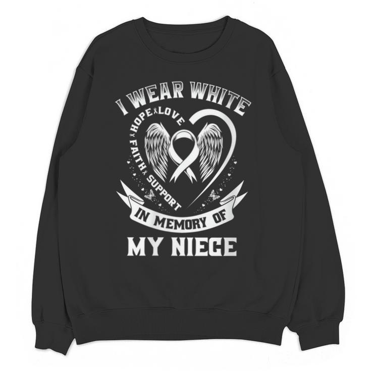 In Memory Of My Niece Lung Cancer Awareness Graphic Unisex Sweatshirt