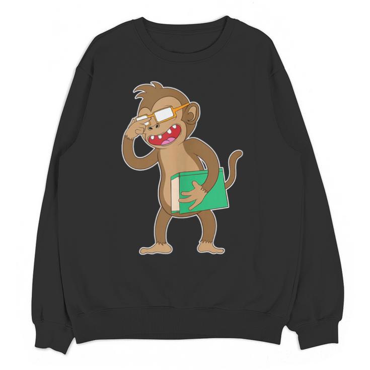 Monkey With a Book Unisex Sweatshirt