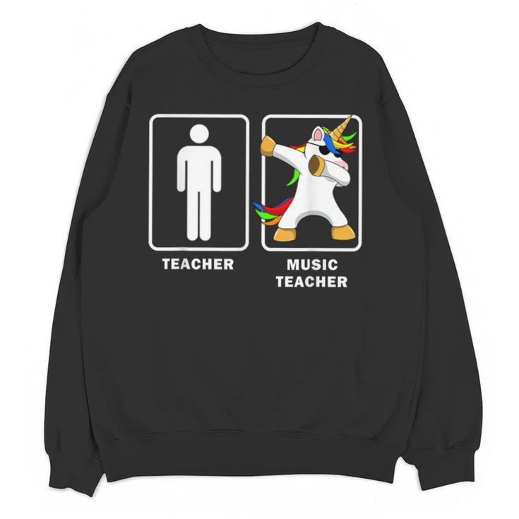 Music Teacher Dabbing Unicorn Graduation Shirt Unisex Sweatshirt