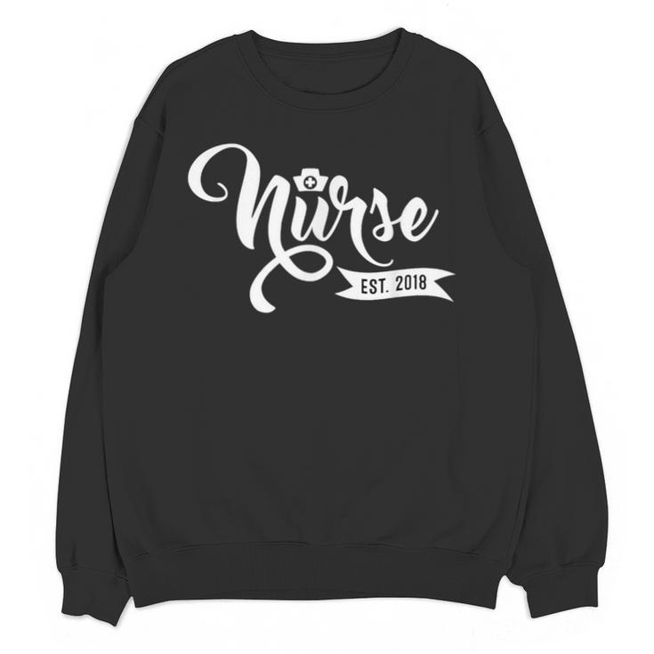New Nurse 2018 Nursing School Graduate Graduation Shirt Unisex Sweatshirt