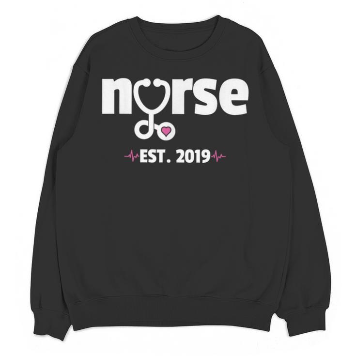 New Nurse Est 2019 Nursing School Graduation Unisex Sweatshirt