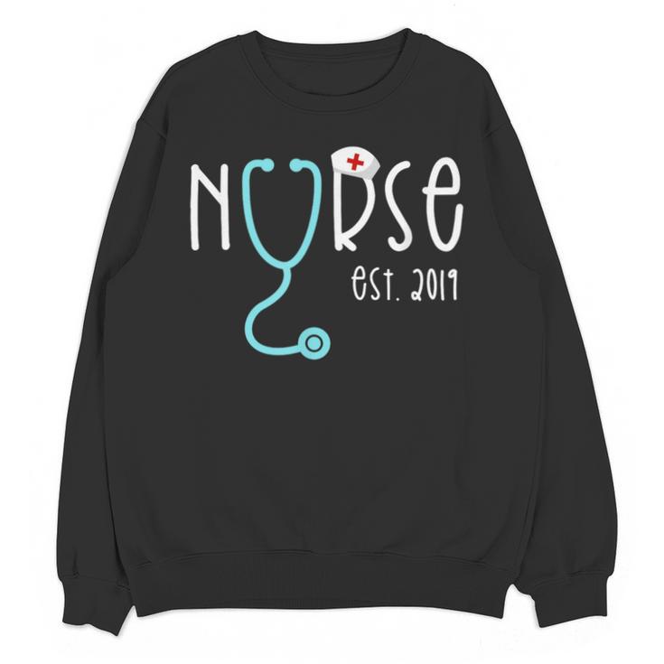 New Nurse Est 2019 T Shirt Graduation RN Women Unisex Sweatshirt