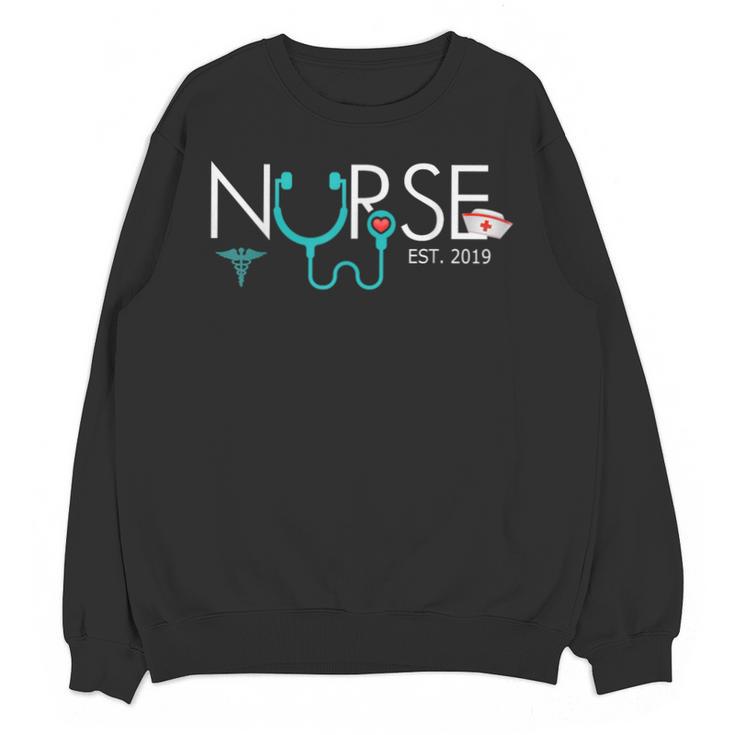 New Nurse Est 2019 TShirt School Graduation Nursing Unisex Sweatshirt