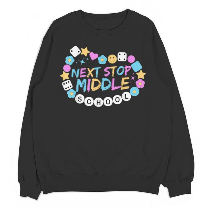 Next Stop Middle School Groovy Elementary School Graduation Unisex Sweatshirt