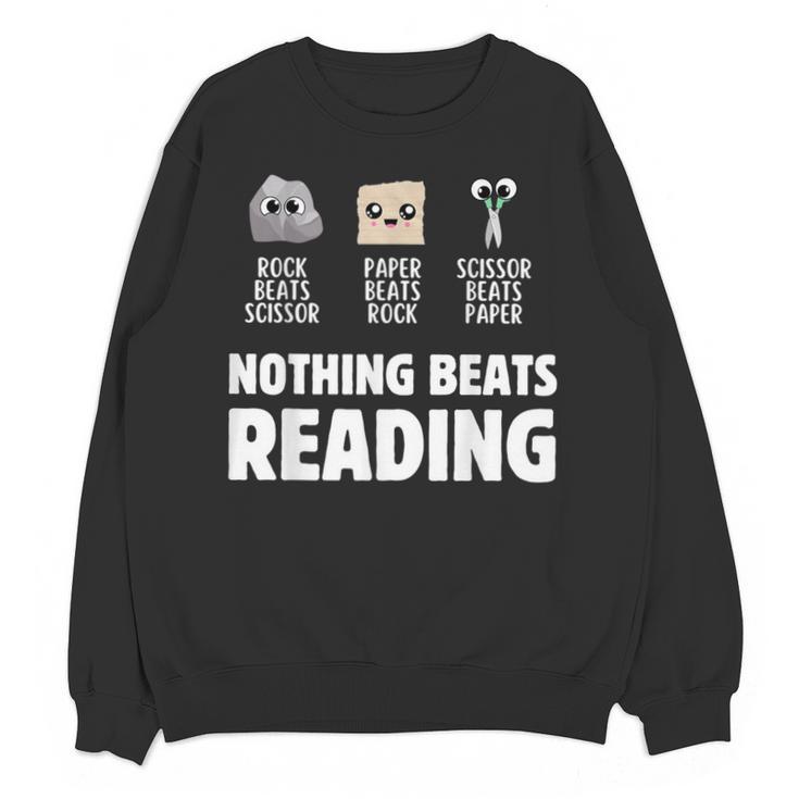 Nothing Beats Reading Librarian Book Bookworm Unisex Sweatshirt