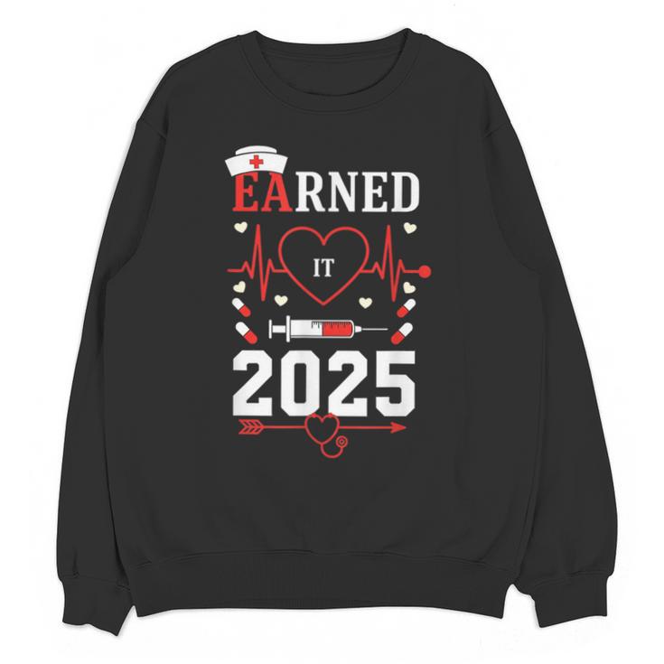 Nurse Earned It 2025 Nurse Graduation RN LPN Class Of 2025 Unisex Sweatshirt