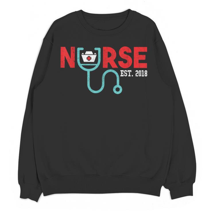 Nurse Est 2018 New Graduation Nursing School  T-Shirt Unisex Sweatshirt