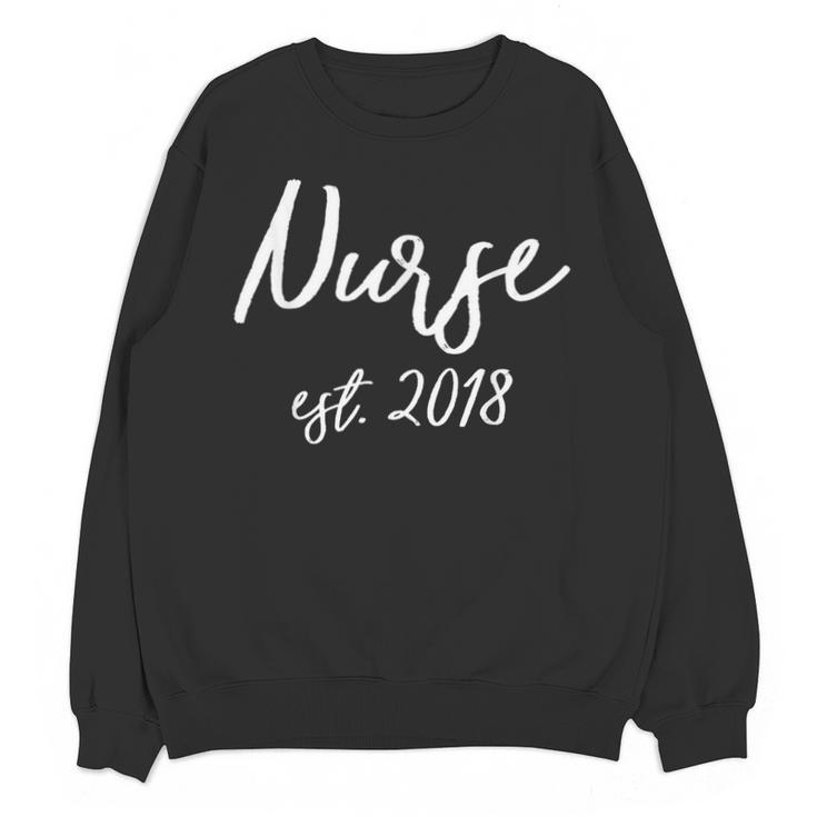 NURSE EST 2018 New Nursing School Graduation Shirt Unisex Sweatshirt