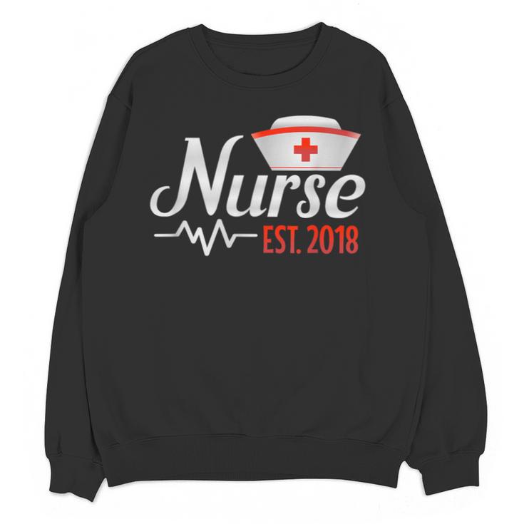 Nurse Nursing School Graduation Est 2018 Shirt Unisex Sweatshirt