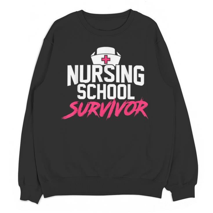 Nursing School Survivor Shirt Graduation Party Tee Unisex Sweatshirt