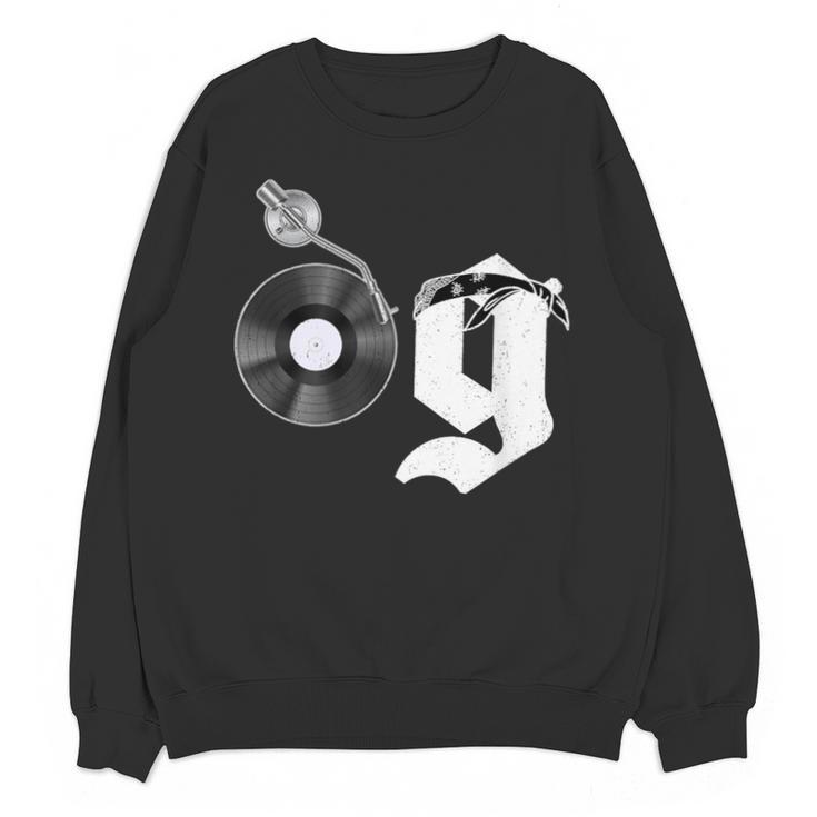Old School Dad OG Hip Hop Head Vinyl Retro 80s90s Nostalgia Unisex Sweatshirt