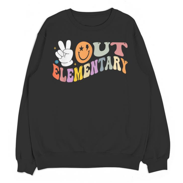 Peace Out Elementary Graduation Graduate Class Of 2025 Unisex Sweatshirt