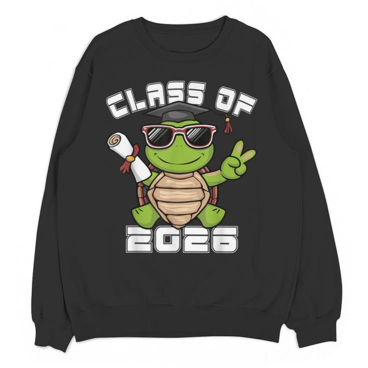 Peace Sign Hand Turtle Class Of 2026 Graduation Unisex Sweatshirt