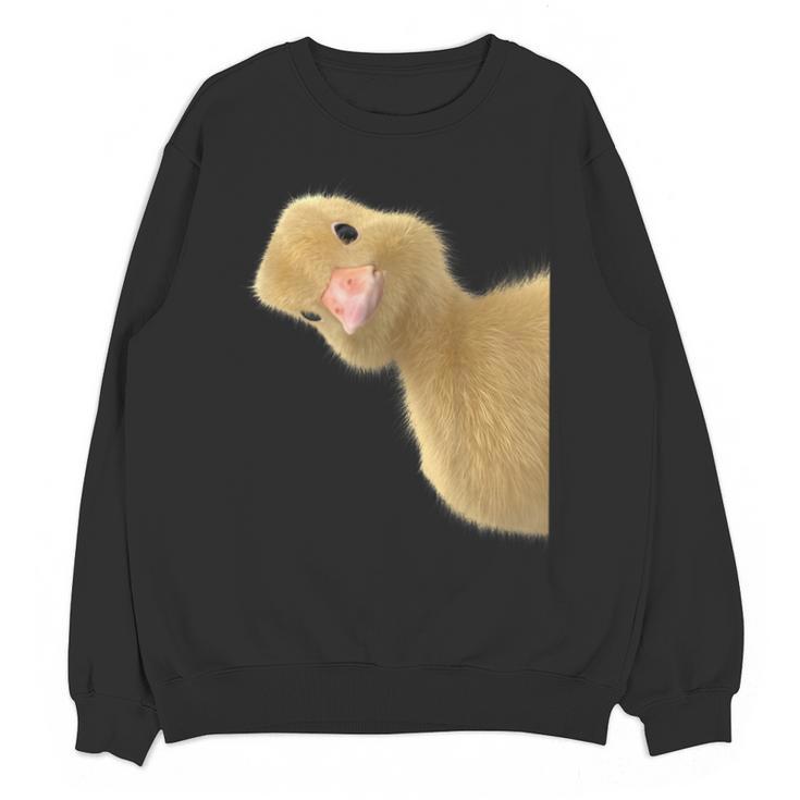 Peking Duck Peeking Chef Graduation Farm Duck Lover Unisex Sweatshirt