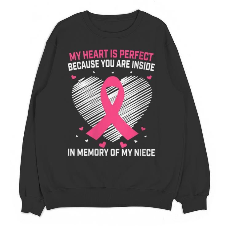 Pink Breast Cancer Awareness Women Men In Memory Of My Niece Unisex Sweatshirt