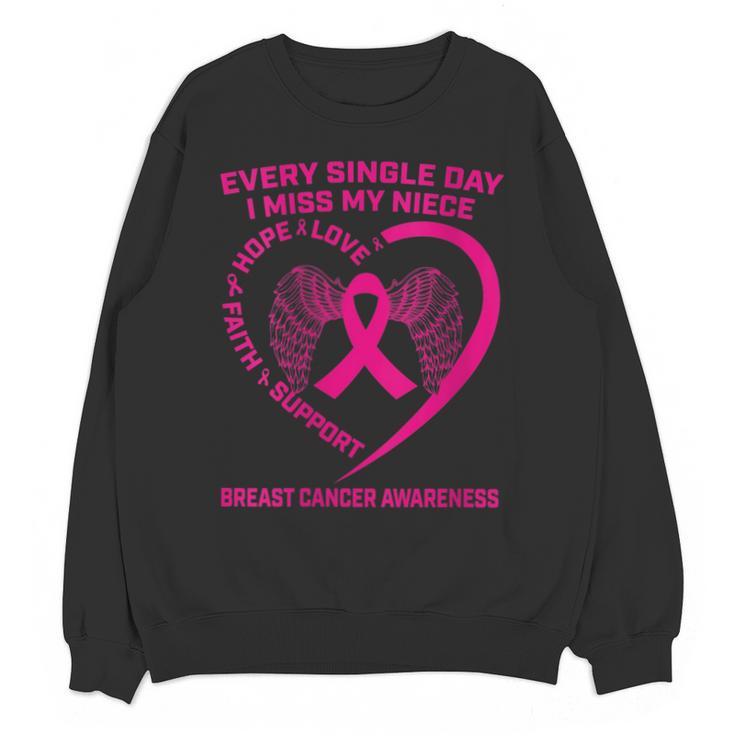 Pink Ribbon In Memory Of My Niece Breast Cancer Awareness Unisex Sweatshirt