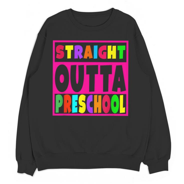 Pink STRAIGHT OUTTA Preschool PRE-K Graduation Unisex Sweatshirt