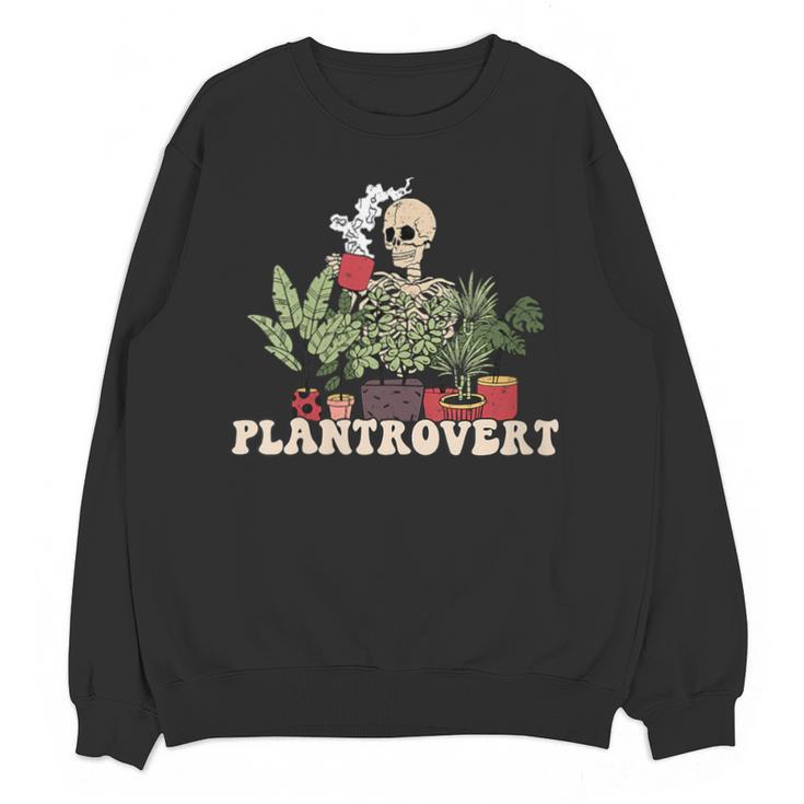 Plant Coffee Love Plantrovert Gardening Introvert Mom Unisex Sweatshirt