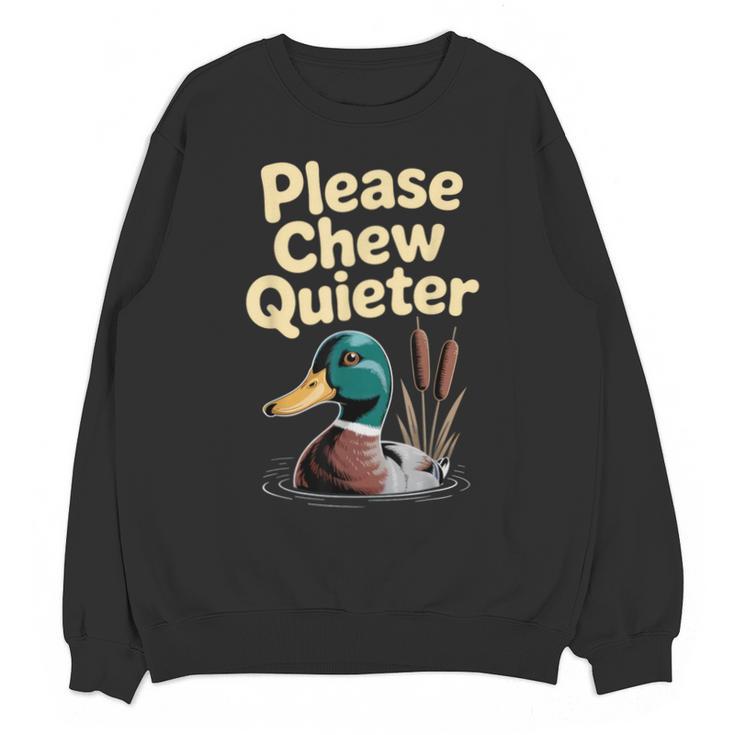 Please Chew Quieter Introvert Duck Lover Unisex Sweatshirt
