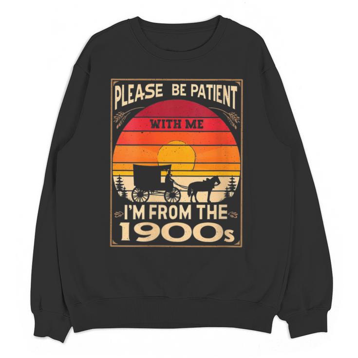 Please Be Patient I'm From The 1900s Sunset Vintage Wagon Unisex Sweatshirt