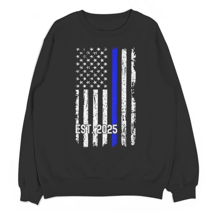 Police Graduation Est 2025 Back Print Police Academy Vintage Unisex Sweatshirt