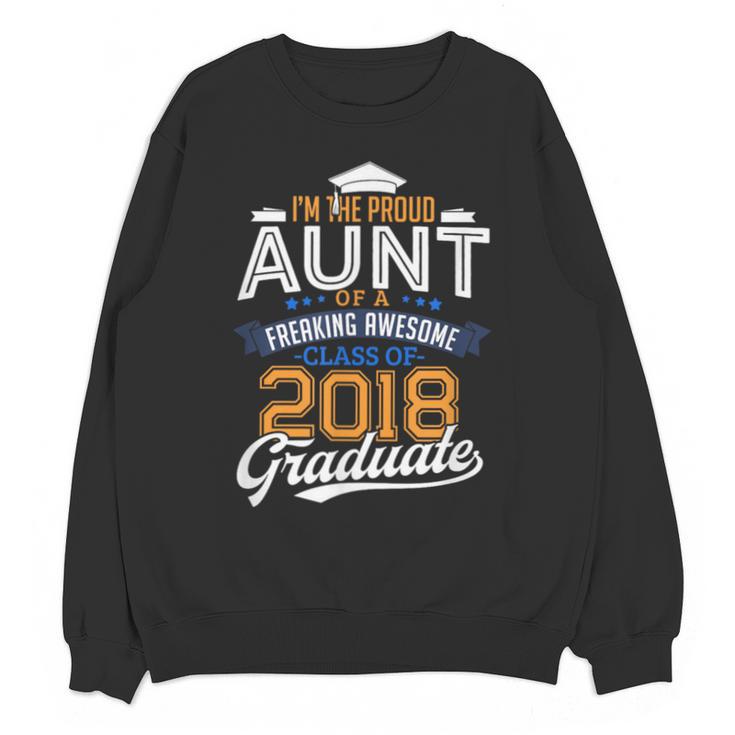 Proud Aunt Of 2018 Graduate Shirt Graduation Grad Class Unisex Sweatshirt