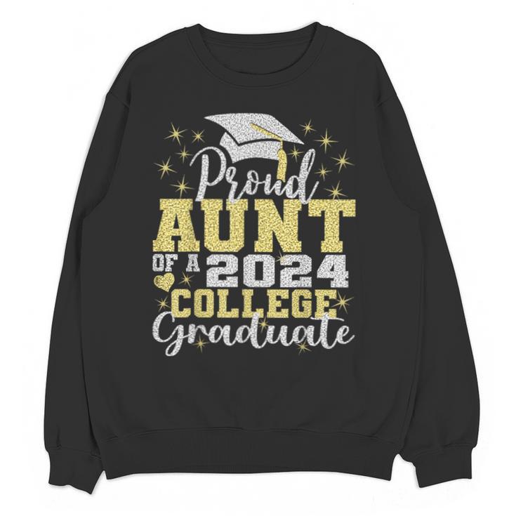 Proud Aunt Of 2024 College Graduate Family 24 Graduation Unisex Sweatshirt