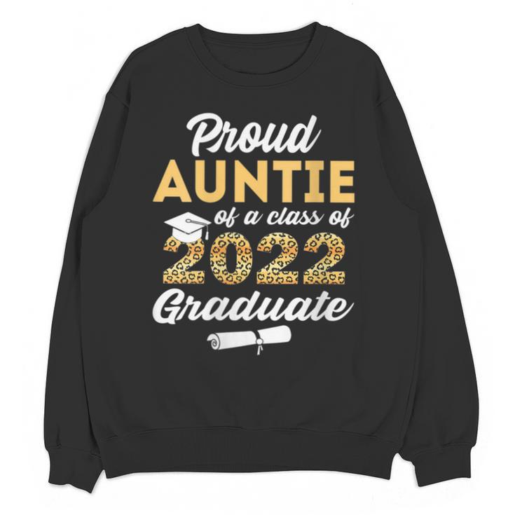 Proud Auntie Of 2022 Graduate Class 2022 Graduation Leopard Unisex Sweatshirt