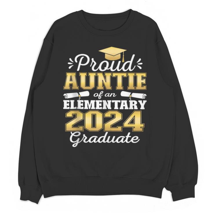 Proud Auntie Of 5th Grade Graduate 2024 Family Graduation Unisex Sweatshirt