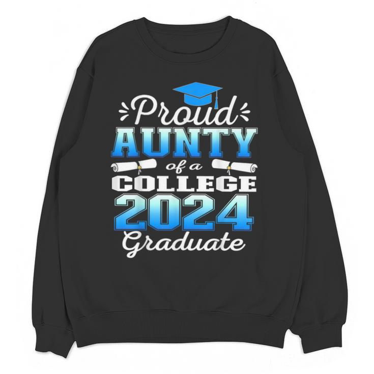 Proud Aunty Of 2024 College Graduate Family 24 Graduation Unisex Sweatshirt