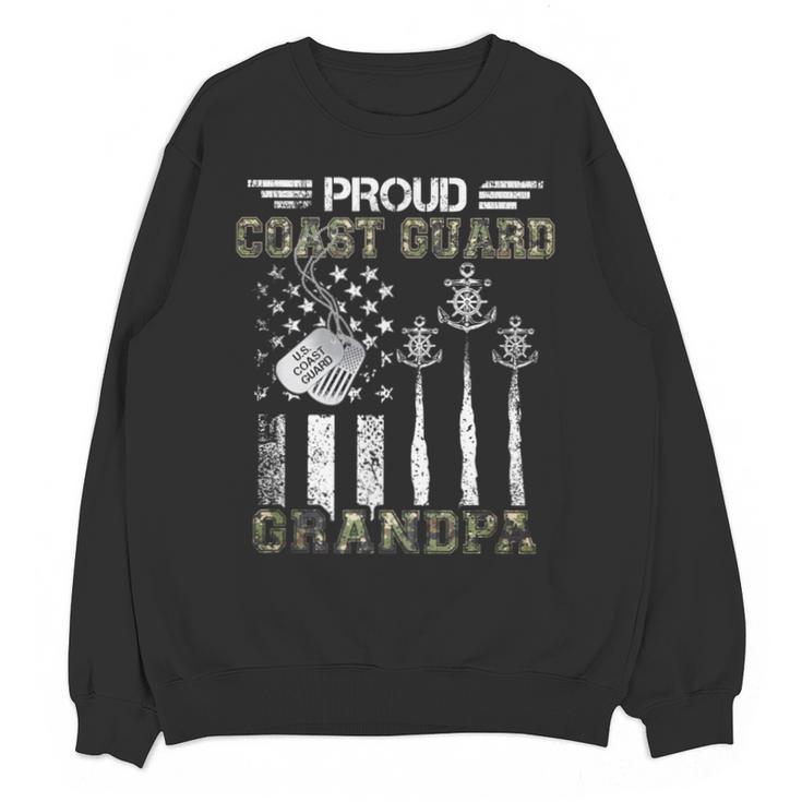 Proud Coast Guard Grandpa US Coast Guard Graduation Grandpa Unisex Sweatshirt