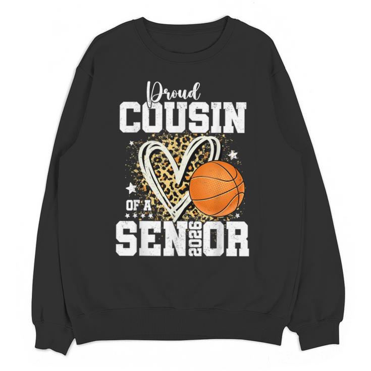 Proud Cousin Of A 2026 Senior Basketball Graduation Leopard Unisex Sweatshirt