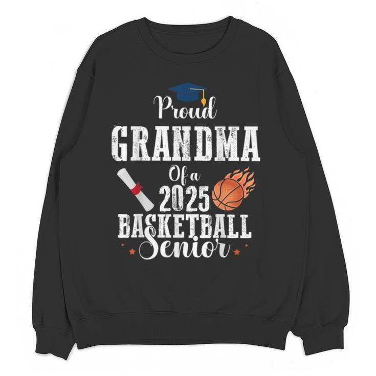 Proud Grandma Of 2025 Basketball Senior Graduation Day Unisex Sweatshirt