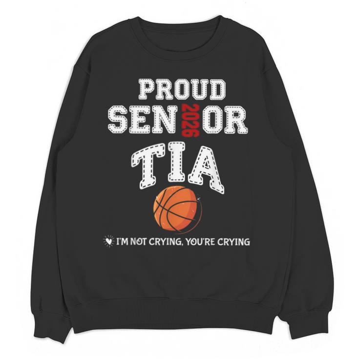 Proud Senior Tia 2026 Graduation Basketball Player Unisex Sweatshirt
