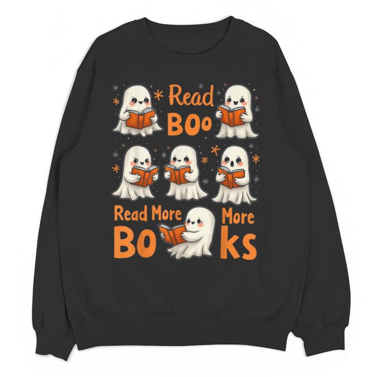 Read Boo KS Read More Bo KS Cute Ghost Reading Book Unisex Sweatshirt