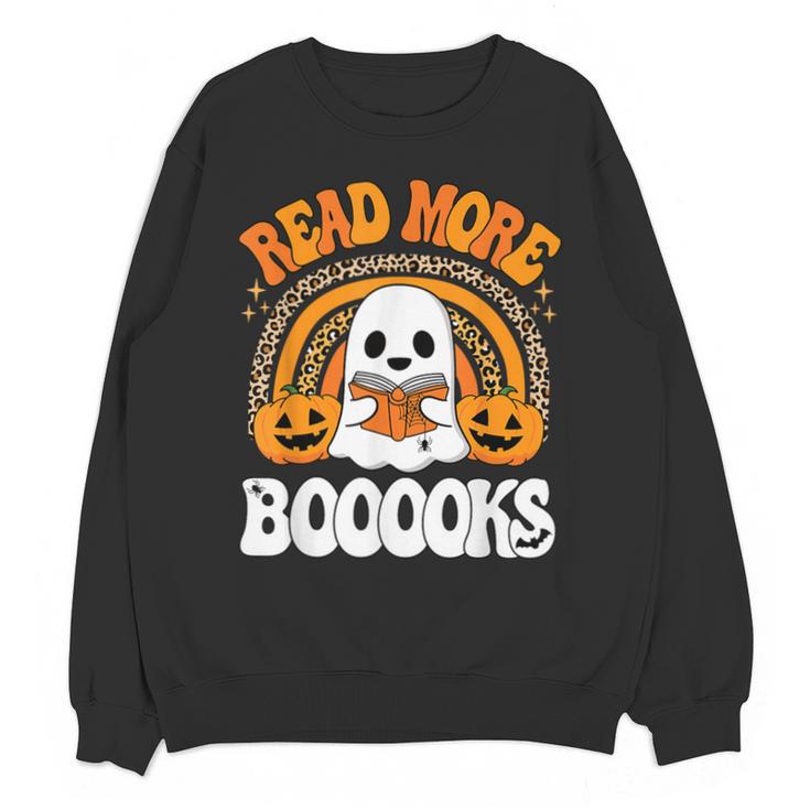 Read More Books Booooks Ghost Pumpkin Cute Teacher Halloween Unisex Sweatshirt