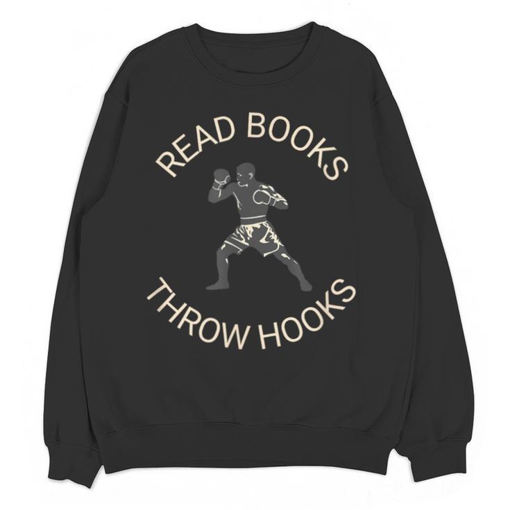 Read Books Throw Hooks Boxing Literacy Shirt Unisex Sweatshirt