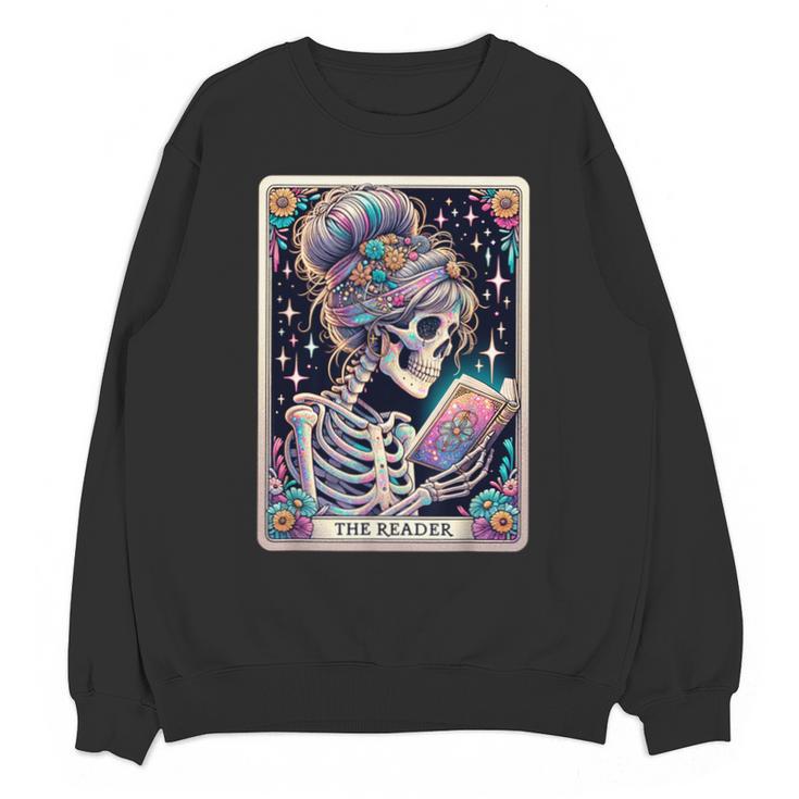 The Reader Tarot Card Women Book Lover Librarian Read Unisex Sweatshirt