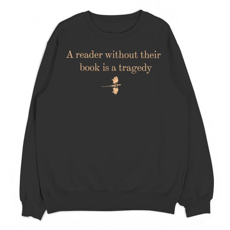 A Reader Without Their Book Is Tragedy Book Reading Dragon Unisex Sweatshirt