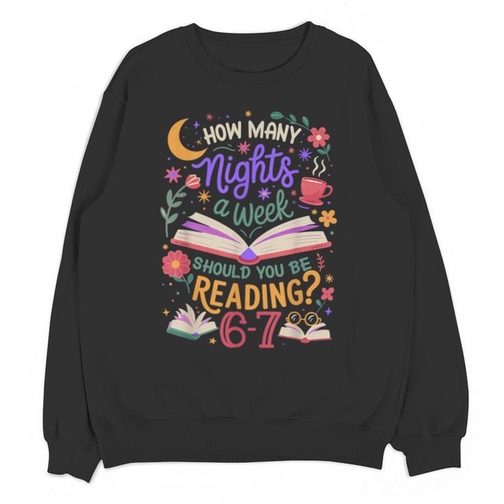 Reading 6 7 Meme Six Seven Cozy Book Lover Teacher Unisex Sweatshirt