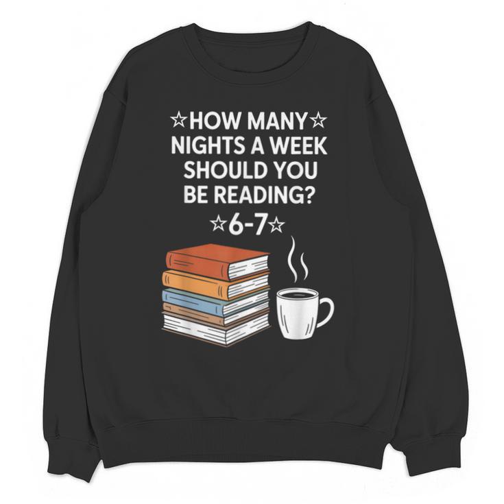 Reading 6-7 Six Seven Meme English Teacher Book Lover Unisex Sweatshirt