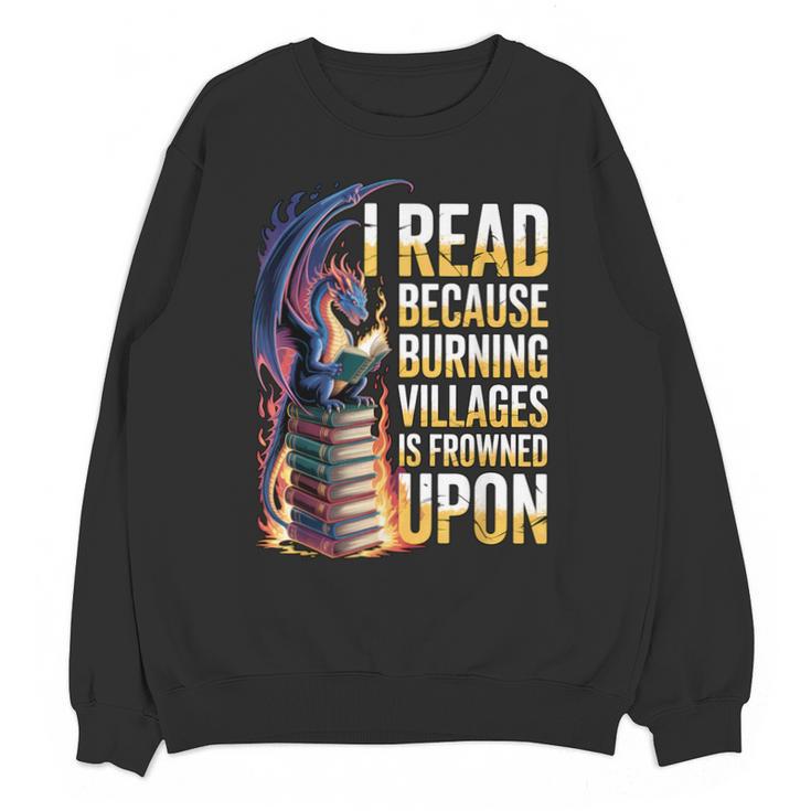 Reading Bookish Dragon Fantasy Unisex Sweatshirt