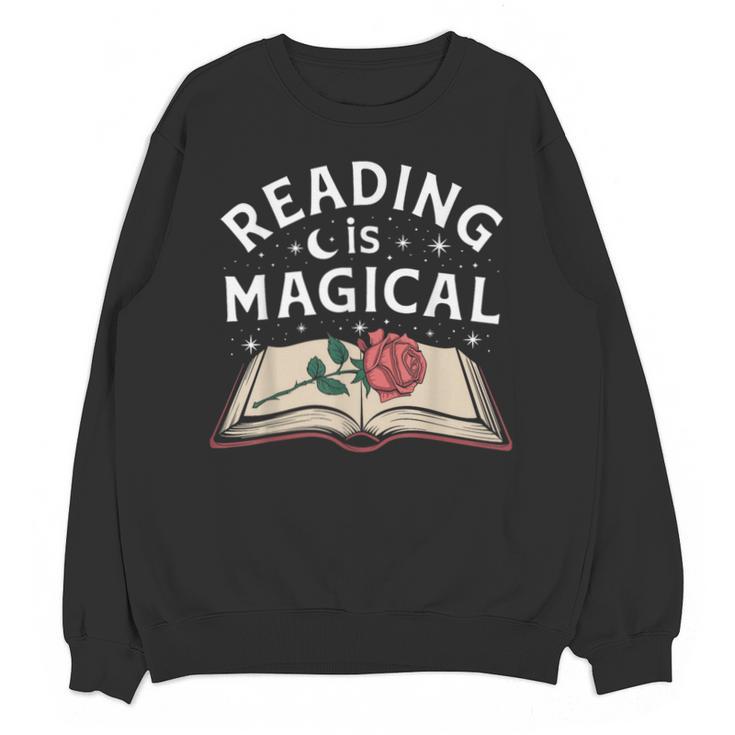 Reading Is Magical Book Lover Bookworm Librarian Library Day Unisex Sweatshirt